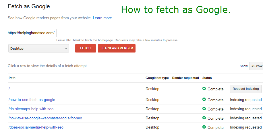 how to fetch as google