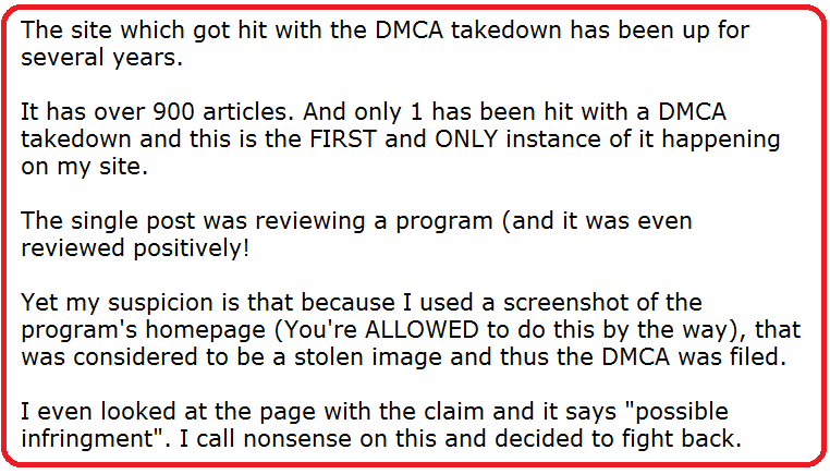 dmca story