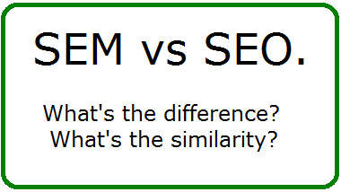 difference between seo and sem