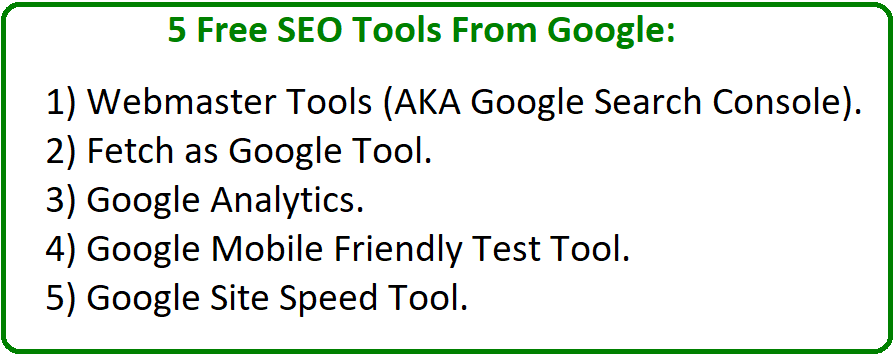 free seo tools from google