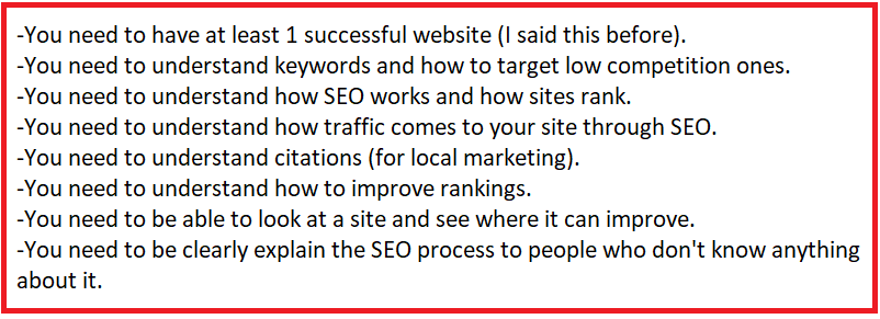 seo requirements