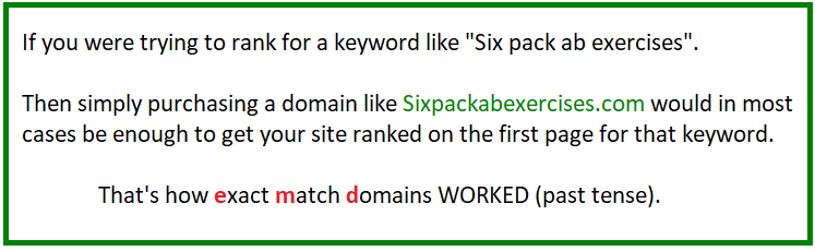 what is an exact match domain